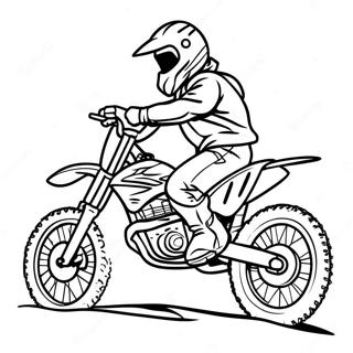 Cool Dirt Bike Rider Coloring Page | Dirt Bike 塗色頁