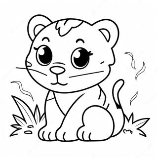 Cute Baby Tiger Coloring Page | Baby Tiger 塗色頁