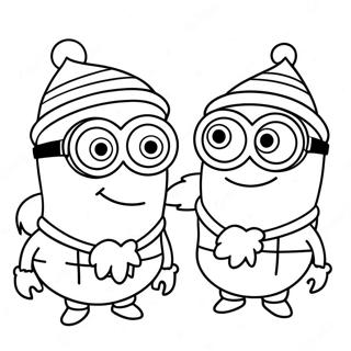 Minions Christmas Coloring Page | Minions Christmas 塗色頁