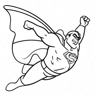 Flying Super Hero Coloring Page | Super Hero 塗色頁