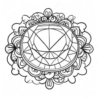 Shiny Gemstone Coloring Page | Rocks and Minerals 塗色頁