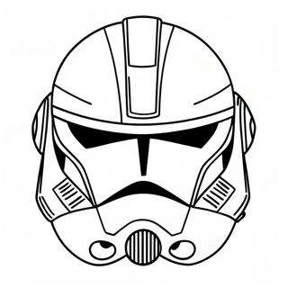 Detailed Phase 2 Clone Trooper Helmet Coloring Page | Phase 2 Clone Trooper 塗色頁