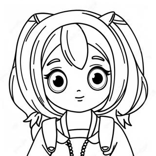 Cute Manga Character Coloring Page | Manga 塗色頁