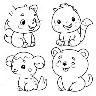 Cute Animals Coloring Page | Cute Animals 塗色頁