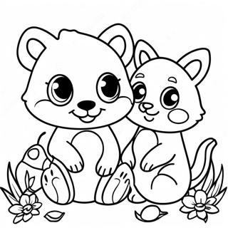 Adorable Baby Animals Coloring Page | Cute Animals 塗色頁