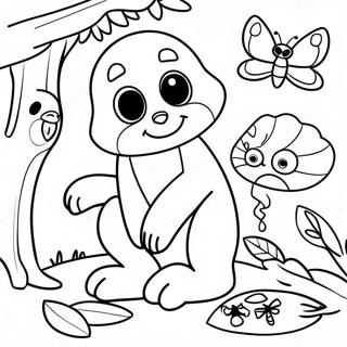 Rainforest Animals Coloring Page | Rainforest 塗色頁