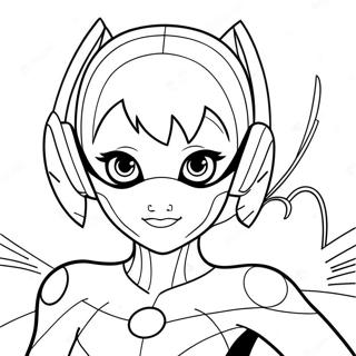 Miraculous Ladybug Superhero Coloring Page | Superhero Kwami Miraculous Ladybug 塗色頁