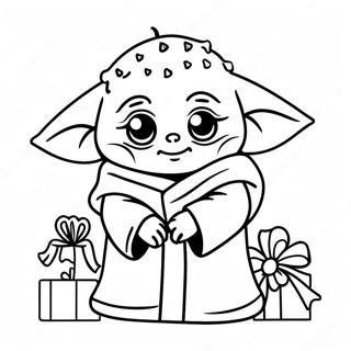 Baby Yoda Christmas Tree Coloring Page | Baby Yoda Christmas 塗色頁