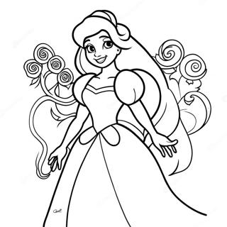 Rebellious Disney Princess Coloring Page