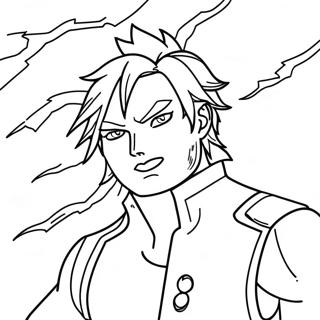 Exciting Denki Kaminari Lightning Coloring Page