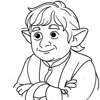 Bilbo Baggins Adventurous Coloring Page | The Hobbit 塗色頁