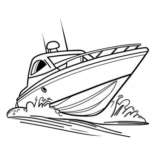 Speed Boat Coloring Page | Speed Boat 塗色頁