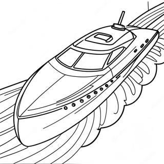Fast Speed Boat Racing Coloring Page | Speed Boat 塗色頁