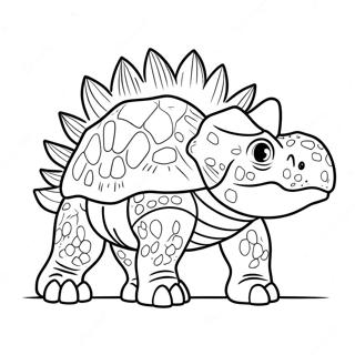 Ankylosaurus Coloring Page | Ankylosaurus 塗色頁