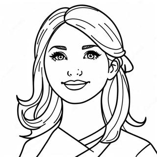 Pretty Girl Coloring Page | Pretty Girl 塗色頁
