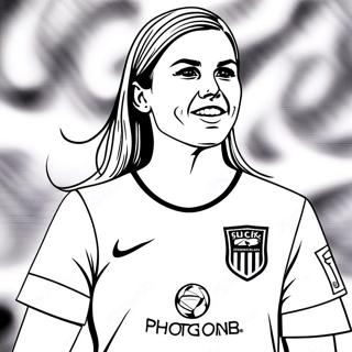 Alex Morgan Soccer Star Coloring Page | Alex Morgan 塗色頁