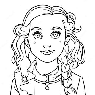 Whimsical Luna Lovegood Coloring Page