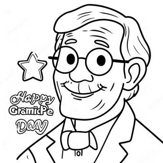 Happy Father's Day Grandpa Coloring Page