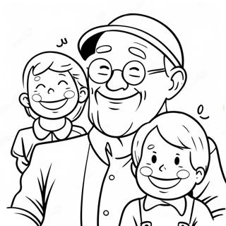 Grandfather Happy Fathers Day Grandpa Coloring Pages