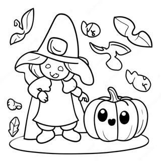 Trick or Treat Halloween Coloring Page