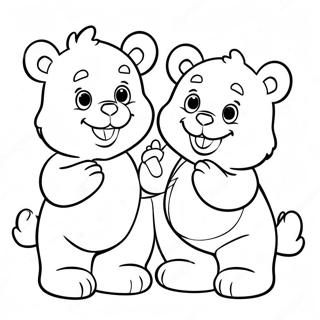 Cheerful Care Bear Cousins Coloring Page | Care Bear Cousins 塗色頁