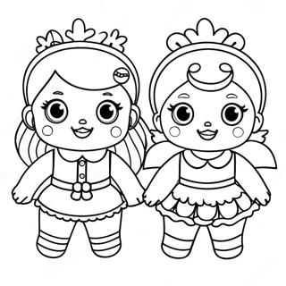 LOL Surprise Dolls in Festive Outfits Coloring Page | LOL Christmas 塗色頁