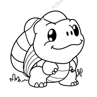 Cute Koopa Troopa with Shell Coloring Page | Koopa Troopa 塗色頁