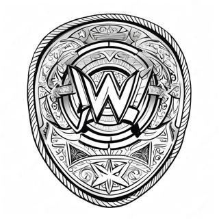 WWE Championship Belt Coloring Page | WWE Belt 塗色頁
