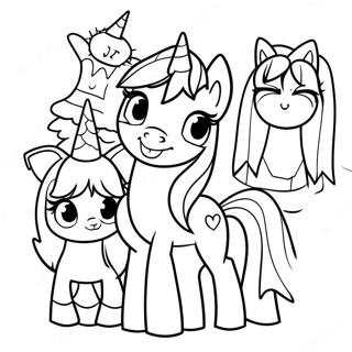 Twilight Sparkle with Friends Coloring Page | Twilight Sparkle 塗色頁