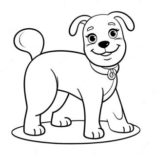 Barbie Dog Playing Fetch Coloring Page | Barbie Dog 塗色頁