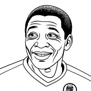 Pele Soccer Legend Coloring Page | Pele 塗色頁