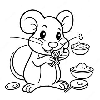 Remy the Rat Cooking Coloring Page | Ratatouille 塗色頁