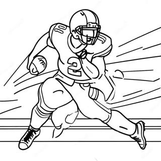 Dynamic Jalen Hurts Running Coloring Page | Jalen Hurts 塗色頁