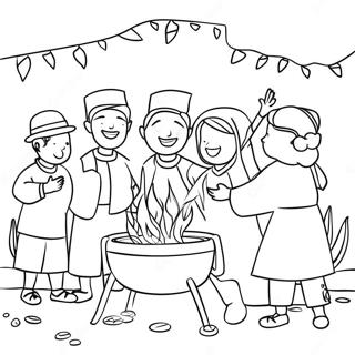Lag BaOmer Celebration Coloring Page | Lag BaOmer 塗色頁