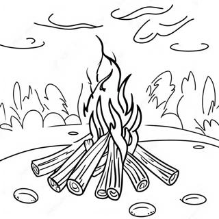 Colorful Lag BaOmer Bonfire Coloring Page | Lag BaOmer 塗色頁