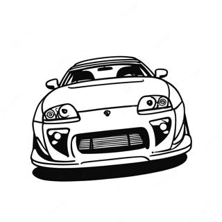 Supra Car Coloring Page | Supra 塗色頁