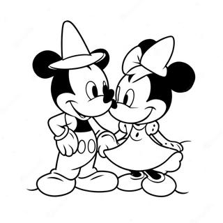 Mickey and Minnie Fun Together Coloring Page | Mickey and Minnie 塗色頁