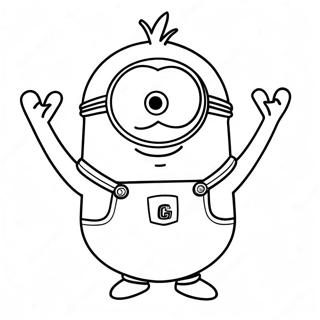 Kevin Minion Coloring Page | Kevin Minion 塗色頁