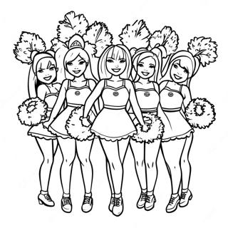New York Jets Cheerleaders Coloring Page | New York Jets 塗色頁