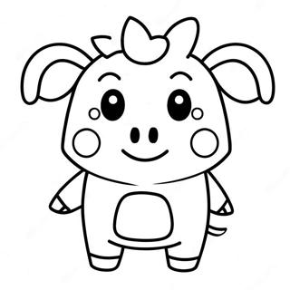 Creepy Roblox Piggy Coloring Page