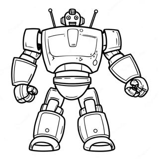Real Steel Fighting Robot Coloring Page