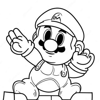 Mario Wonder Coloring Page