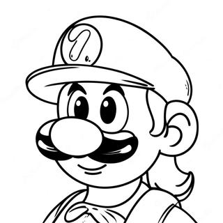 Mario Face Coloring Page | Mario Face 塗色頁