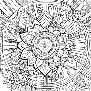 Relaxing Mandala Online Coloring Page | Online for Adults 塗色頁