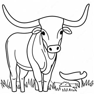 Longhorn Coloring Page | Longhorn 塗色頁