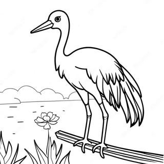 Crane Coloring Page | Crane 塗色頁
