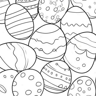 Colorful Easter Eggs Coloring Page | Easter for Toddlers 塗色頁