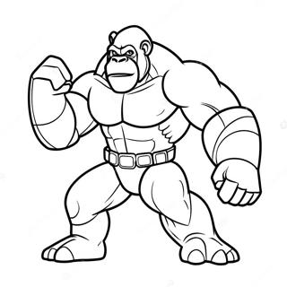 Optimus Primal in Battle Pose Coloring Page