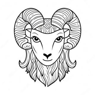 Ram Head Coloring Page | Rams 塗色頁