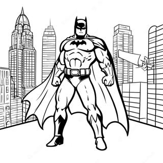 Batman in Gotham City Coloring Page | Batman Animated Series 塗色頁